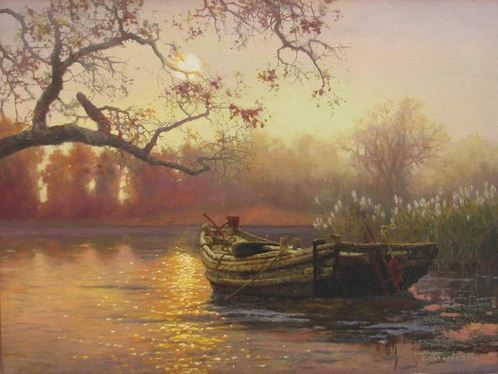 A painting "A sunset"