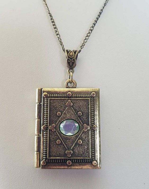 Book Locket Necklace/Locket Necklace/Fairytale Necklace/Neverending Story Book Pendant/Unique Necklace/Once Upon a Time
