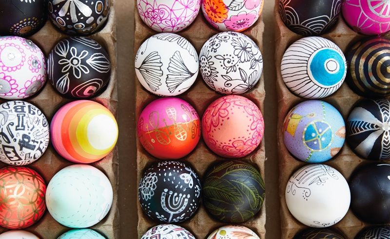 DIY Easter eggs decoration