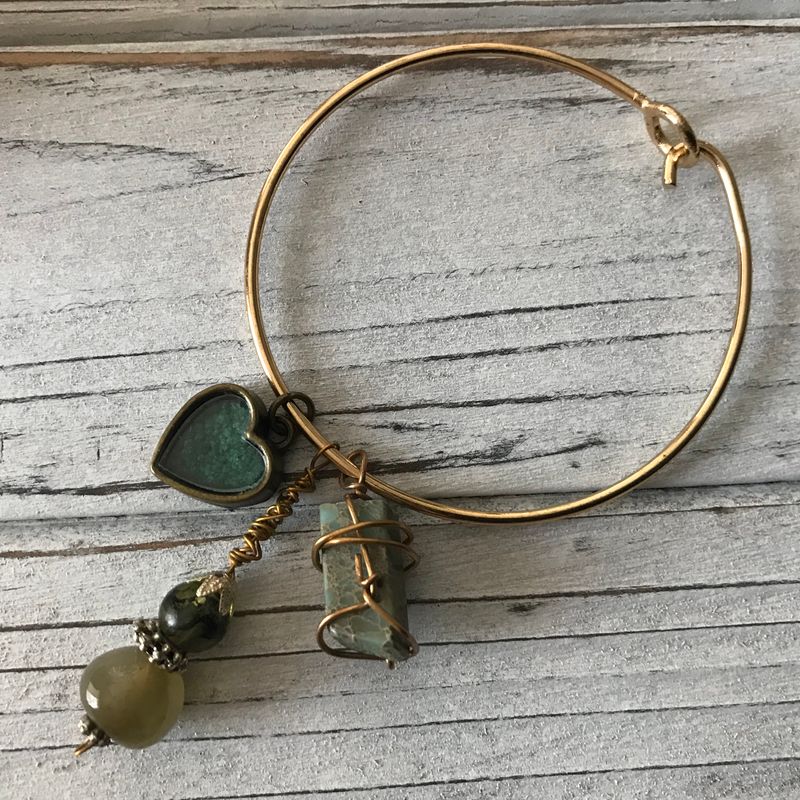 Silver, gold, rose bangles