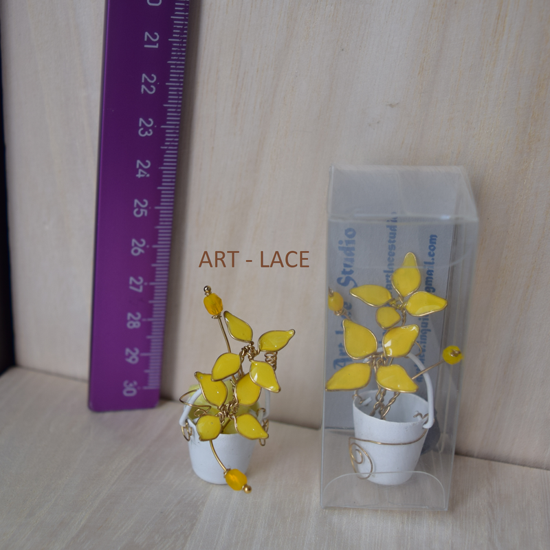 Refrigerator Magnet mini Ixora fridge magnets Red wedding Favors Teacher's Day gift Miniature Doll House Garden pot Art & Collectibles cute