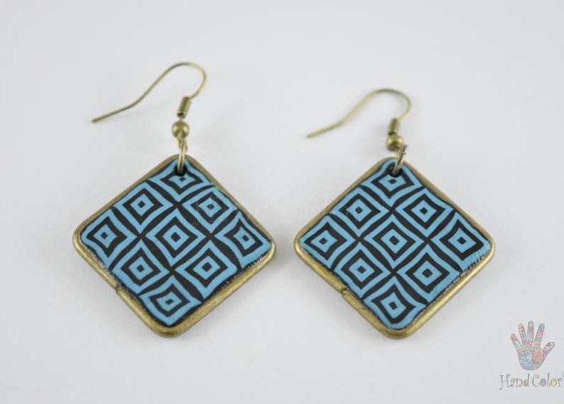 Portuguese Montanhac Diamond Shape Earrings - BLDM-0-12