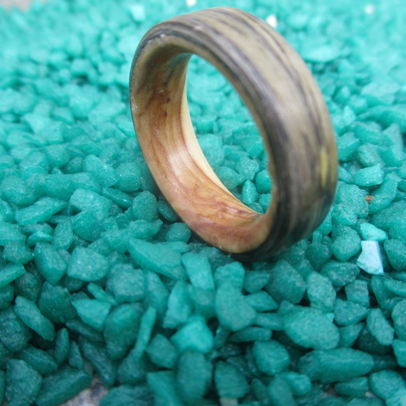 Engagement ring , promice ring , Green ring , Olive wood ring , for Susanne ring , Makassar wood -Free shipping-