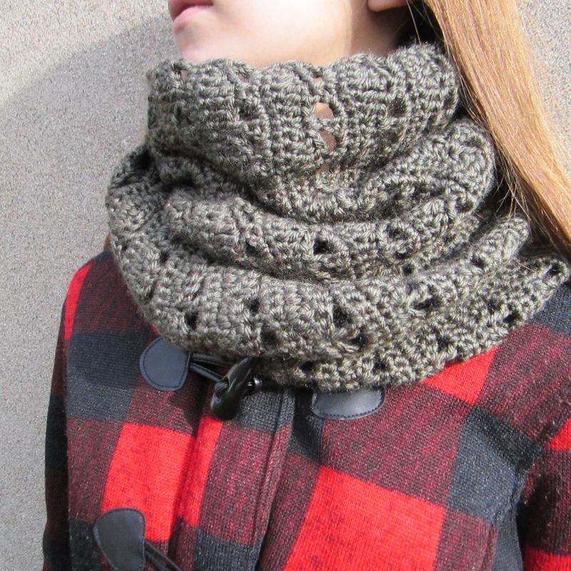 Fall / winter handmade crochet infinity scarf