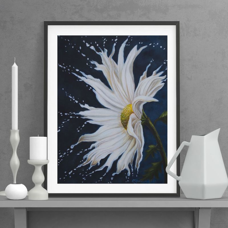 Daisy Splash Original Oil Painting