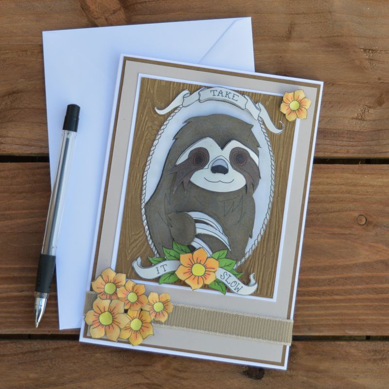 Sloth Greetings Card