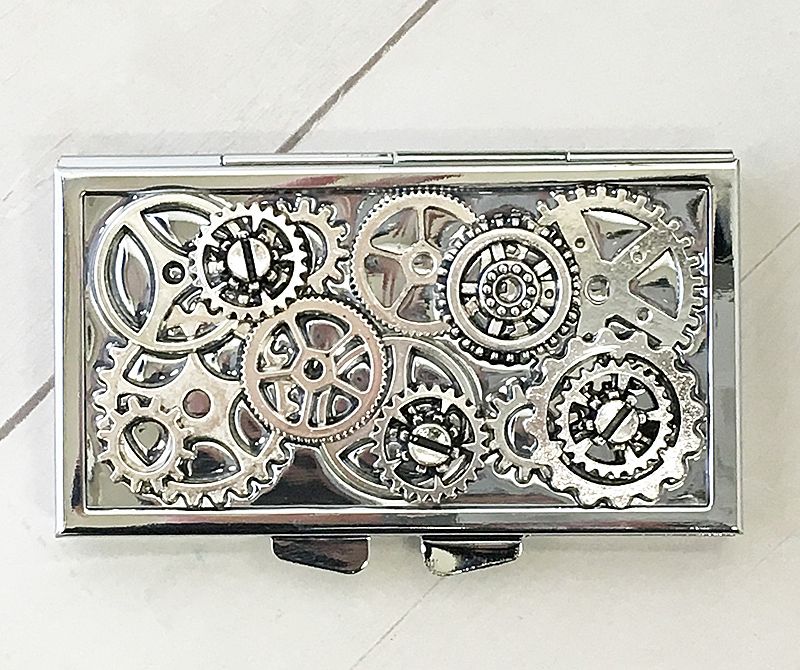 7 Day pill box, Steampunk 7 Day pill case, Pill Container, Pill Case, 7 section, Steampunk Pillbox, 7 grids pillcase, Medicine Organizer