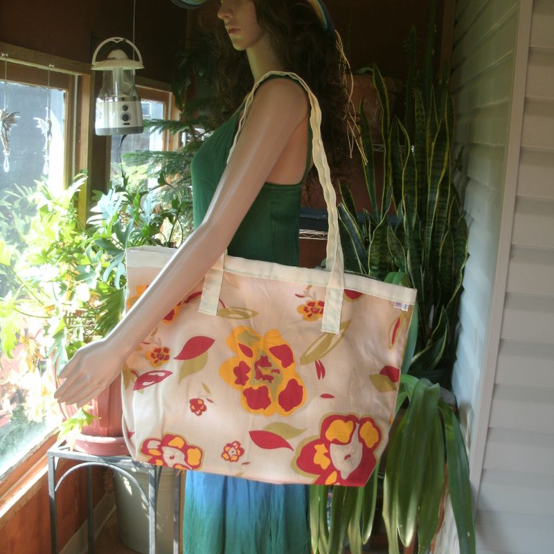 ON SALE Extra Large Light Weight Home Decor Fabric Tote