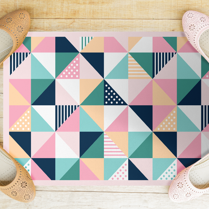 Colorful geo, PVC Carpet, Home Decor, Area Rug, Floor Rug, Linoleum Rug, Kitchen Rug, Colorful Rugs, New Home Gift, Home Design, Vinyl Rug