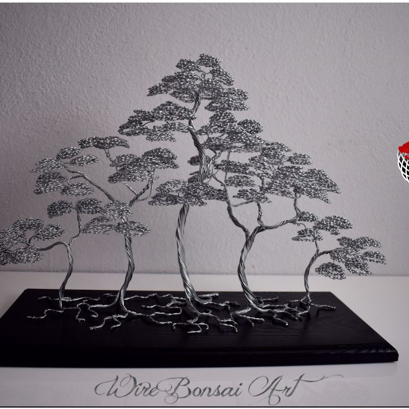 Wire bonsai tree forest, Wire bonsai tree , Home decor, gift , deco, dekoration, Japanese art, japanese decor, Japanese tree