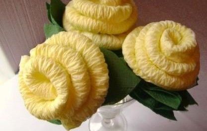 DIY flowers from napkins