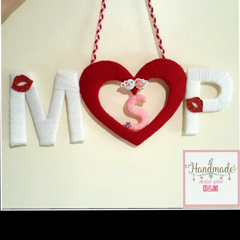 Handmade yarn letters