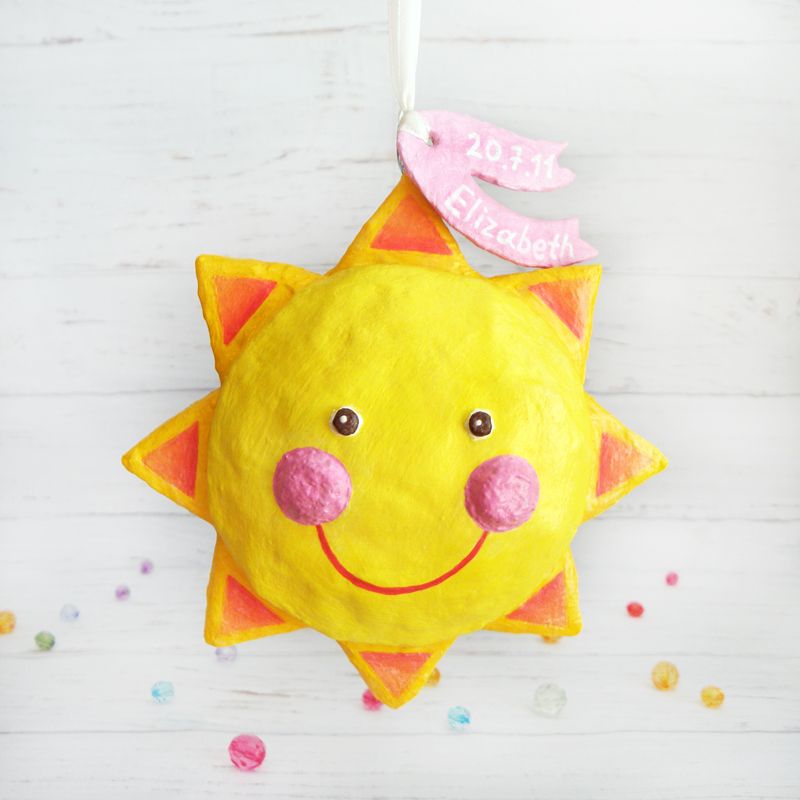Sun Ornament, new born girl gift