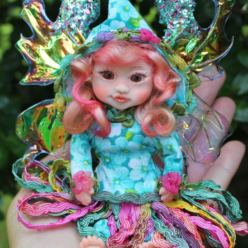 Gently Posable Polymer Clay Fairy Doll