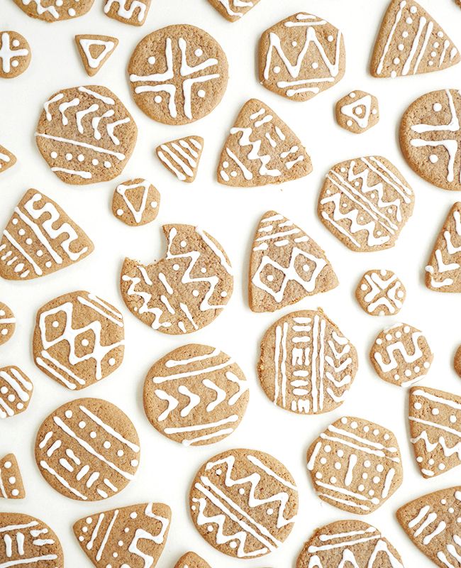 Mudcloth Gingerbread Cookies