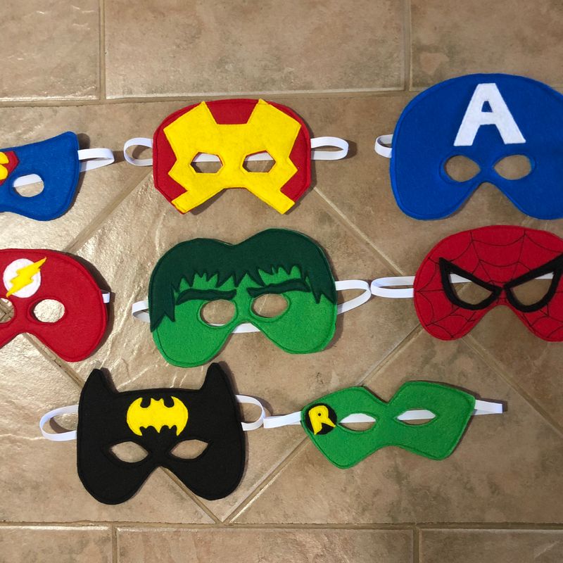 Felt Superhero Themed Masks