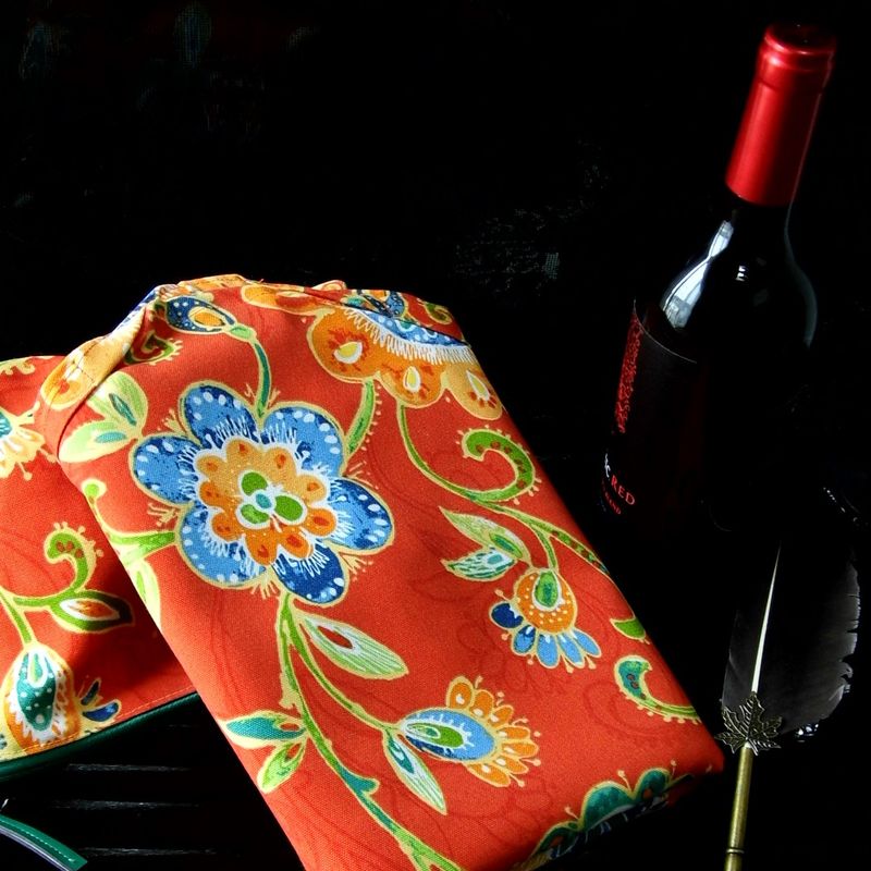 Travel Garment Bag, Hanging Garment Bag, Floral Garment Bag, Orange Garment Bags For Women, Luggage Garment Bag & Toiletry Bag, Cosmetic Bag