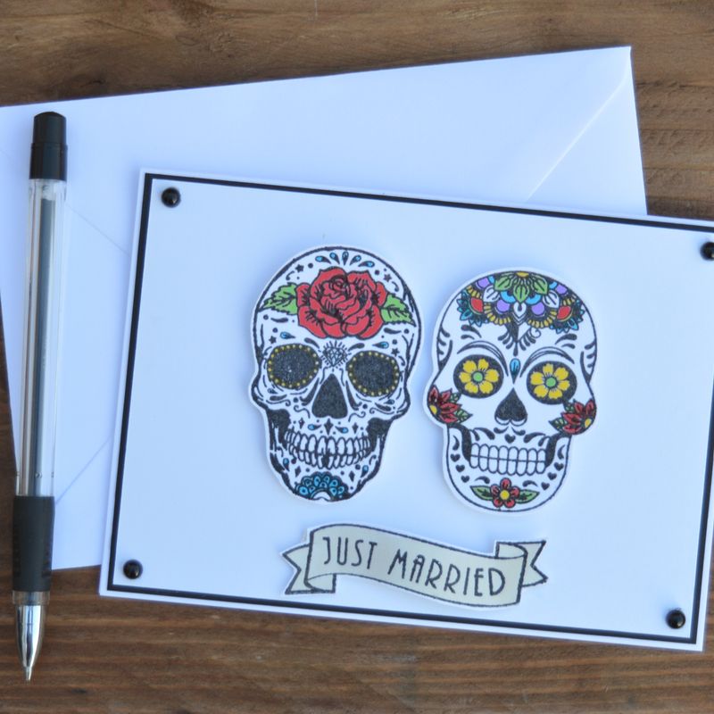 Sugar Skull Wedding Card