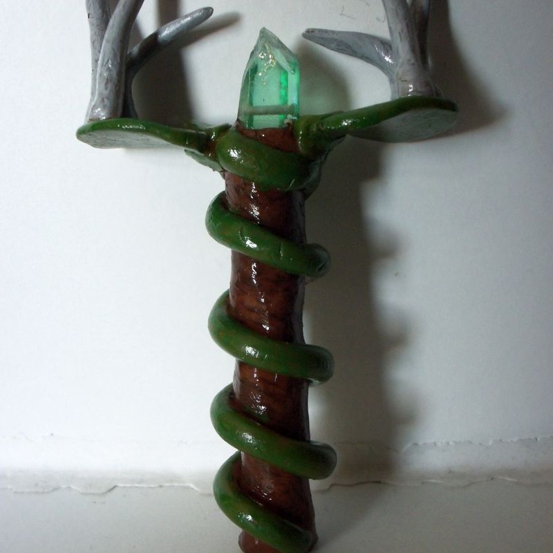 Miniature Fantasy Druid Staff w/ Necklace Option
