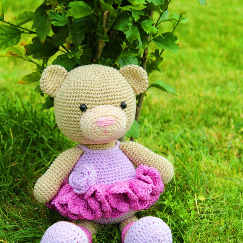 Ballerina bear crochet ballerina teddy bear baby girl nursery violet nursery decor ballerina gift girl gift dancing bear bithday gift animal