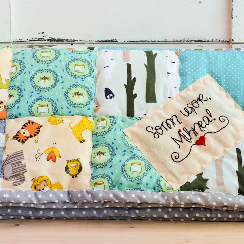 Unique baby blanket, patchwork quilt, custom blanket, baby shower gift, personalized baby quilt, newborn gift, receiving blanket, crib quilt