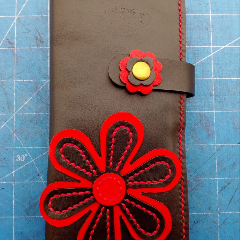 Handmade leather womens wallet