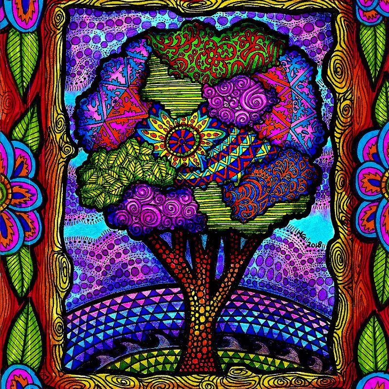 Colorful Doodle Tree