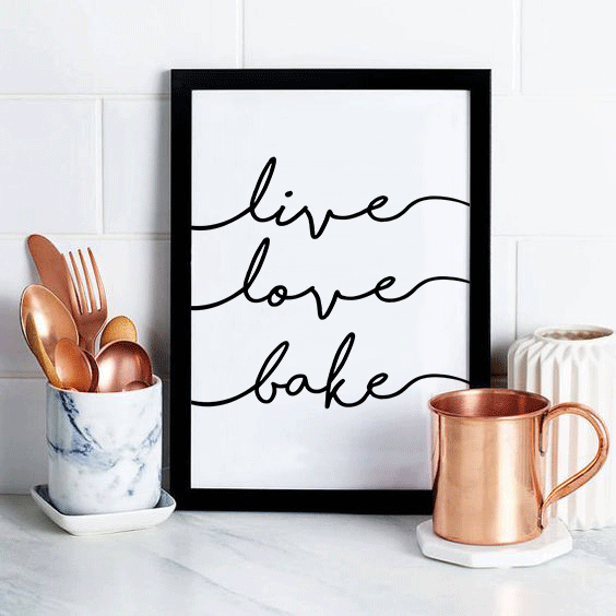 Baking wall art, baking print