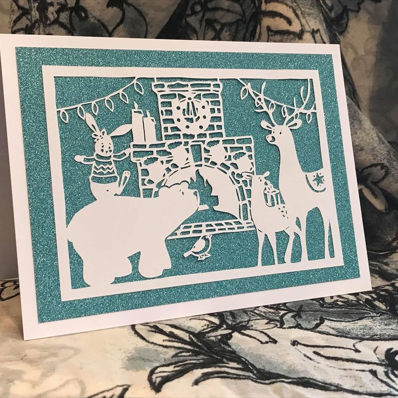 Not a creature was stirring papercutting template