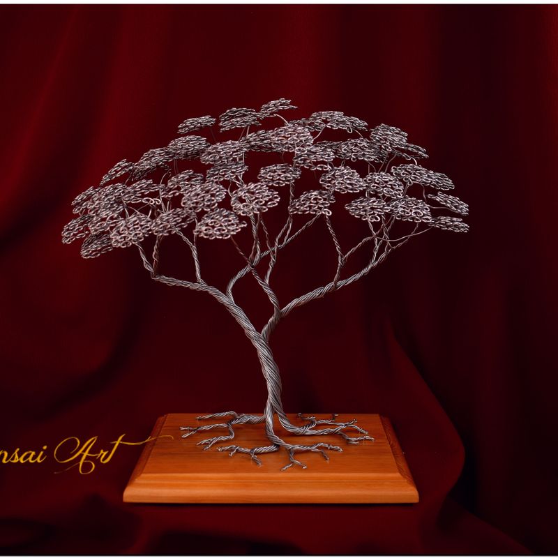 Wire bonsai tree , Home decor, wood , deco, decoration, metal sculpture, oryginal gift, tree life, Japanese decoration, personal gift