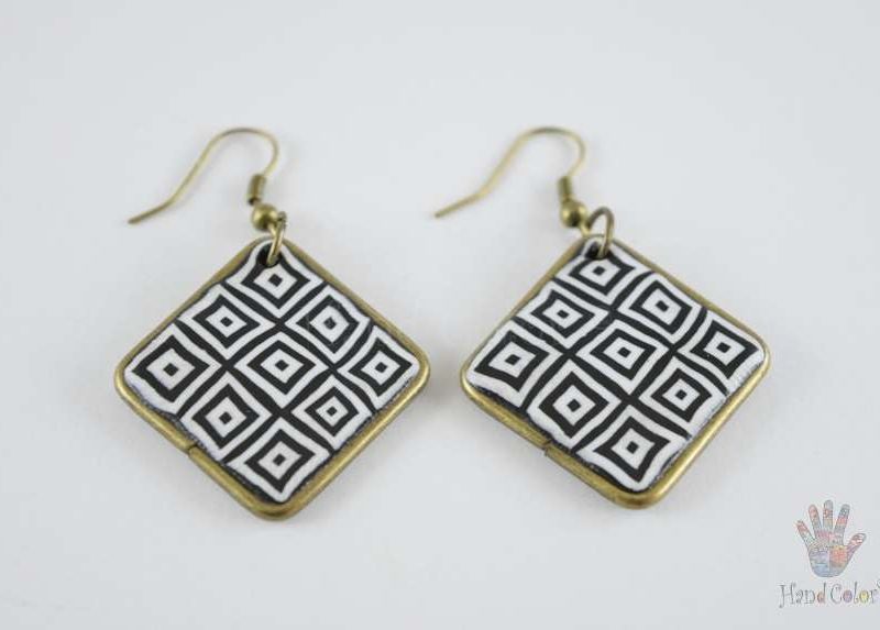 Portuguese Montanhac Diamond Shape Earrings - BLDM-0-13