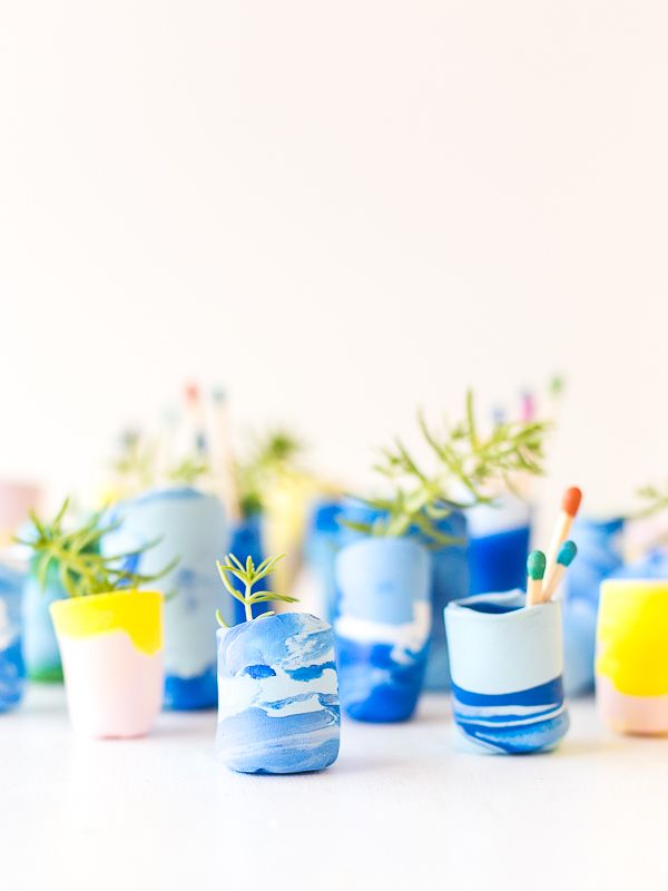 DIY Polymer Clay Mini Vases
