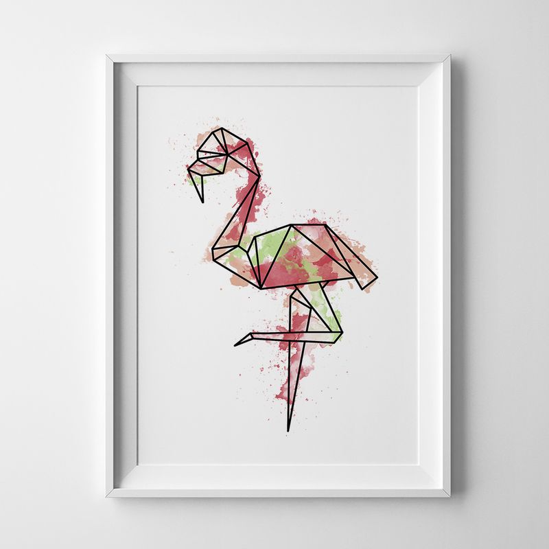 Flamingo print, flamingo wall art