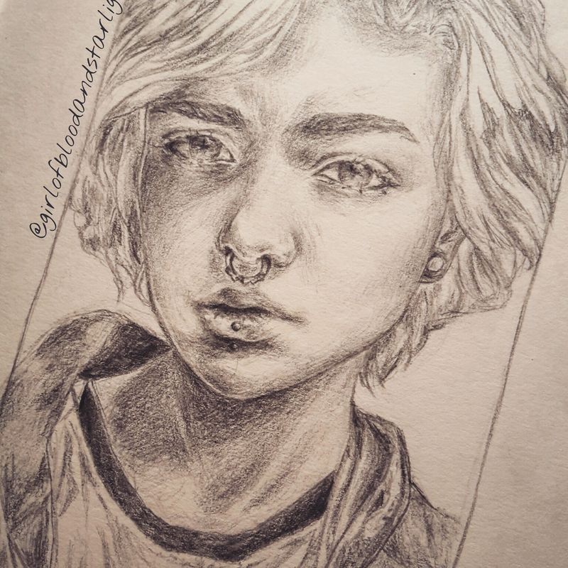 Realistic Portrait Pencil/ Charcoal Drawing