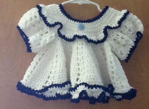 Blue rose newborn dress set
