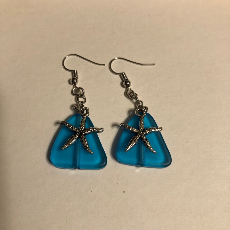 Sea glass earrings