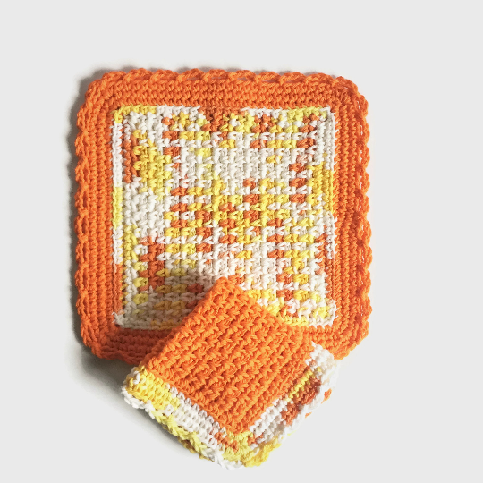 Orange Dishcloth Set
