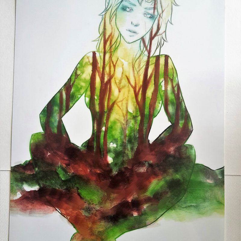 Earth Girl Manga Anime 21 x 30 cm Print