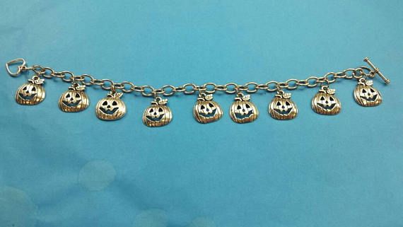 Jack o' Lantern charm bracelet