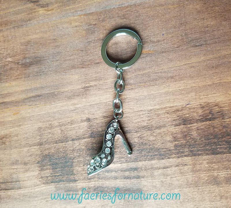 Cinderella's Slippers Silver Key Chain