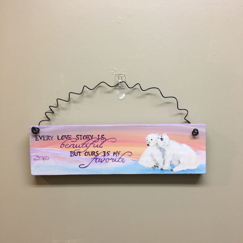 Polar Bear LOVE STORY Sign