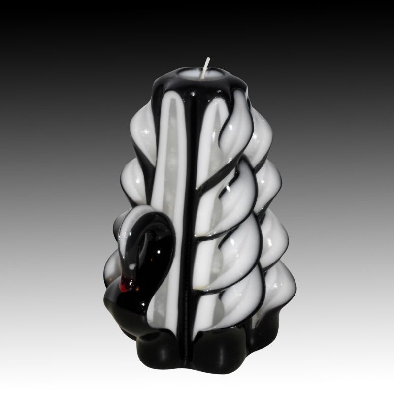 Black Swan candle - Anniversary gifts - Handmade gift candle - Hand Carved candles -Unusual gifts - Wedding - 5 inch/ 12cm