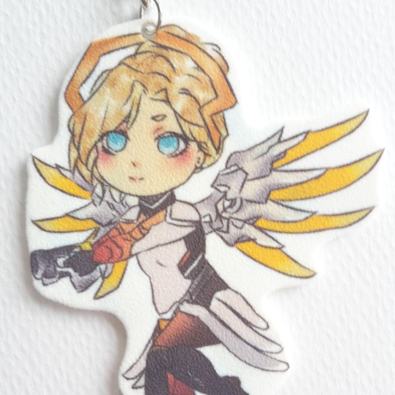 Cute Mercy Overwatch Keychain