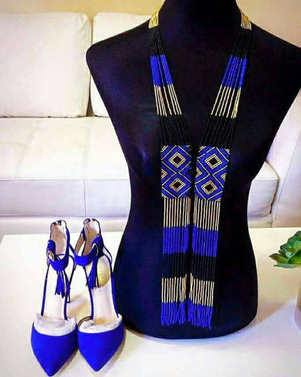 african tribal beaded necklace from Zulu community