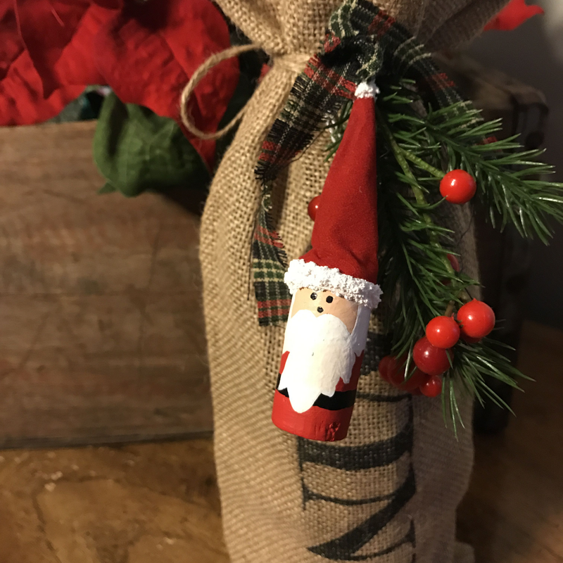 Wine Cork Santa | Cork Christmas Ornament | Santa Ornament | Wine lover gift | Christmas in july | Wine cork santa ornament | Santa Ornie