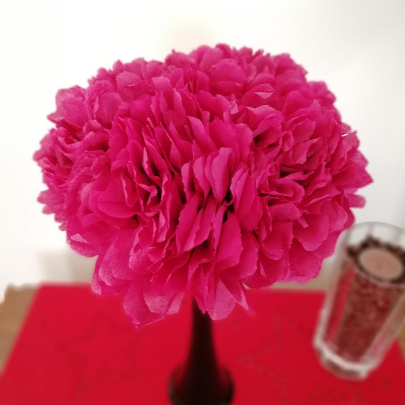 Paper Flowers set of 5 -flowers in a vase - Hanging Flowers - Paper Balls - Wedding - Birthday decoration