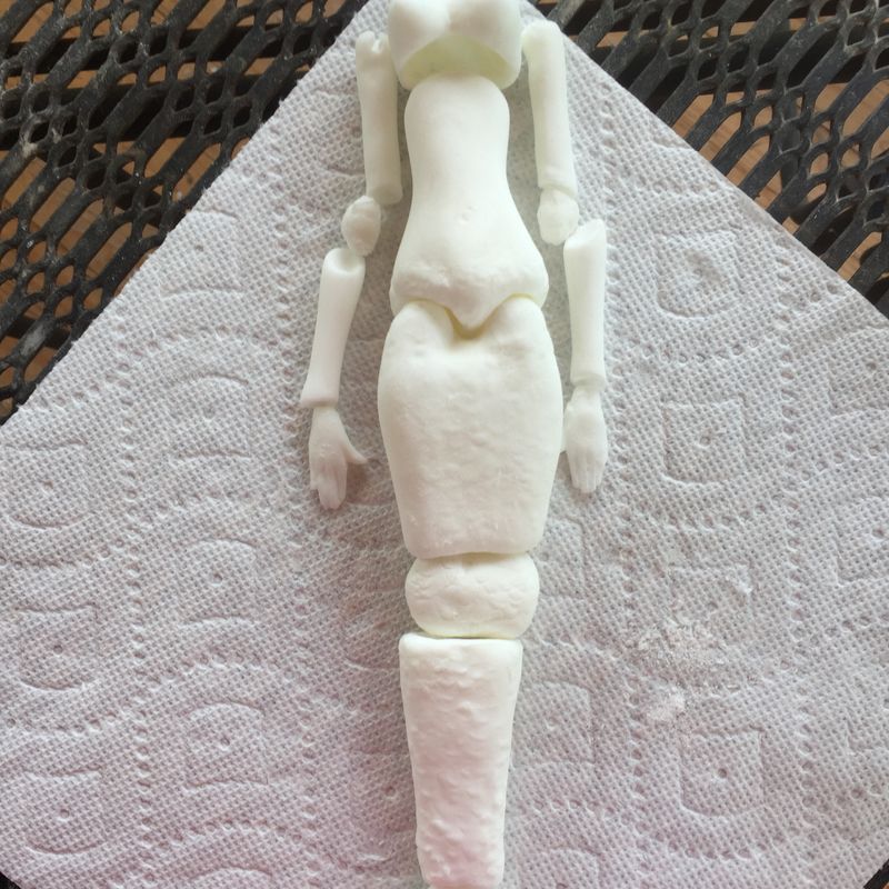 Blank Resin Bjd Mermaid Body