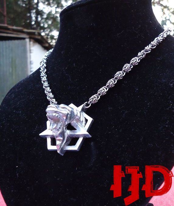 Ram Head Necklace - Goat Head Necklace - Pentagram Necklace - Demon Necklace - Lucifer Pentagram - Demonic Medallion - Devil Necklace