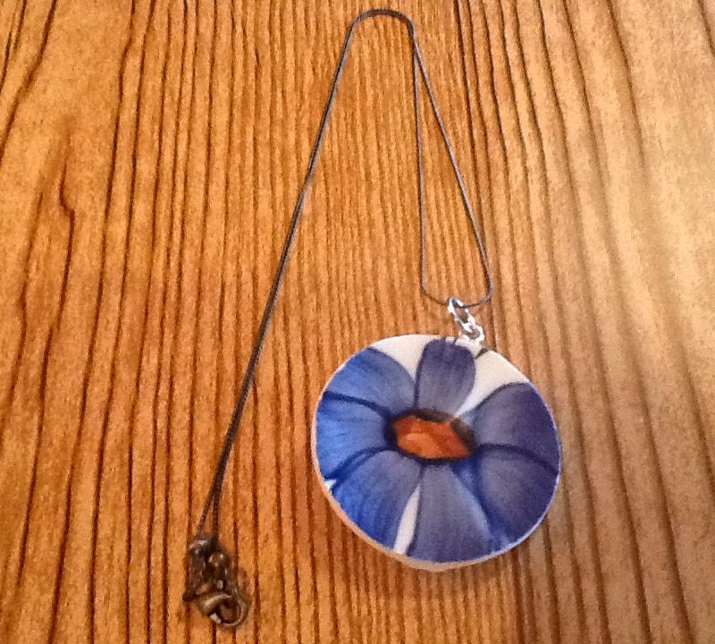 Broken China flower necklace