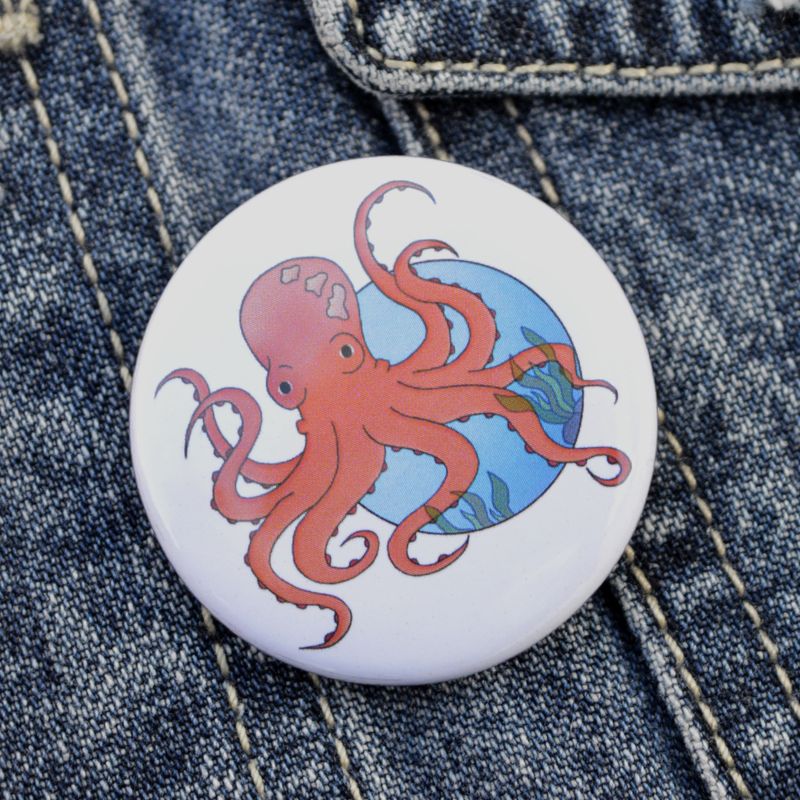 Octopus Pin Badge